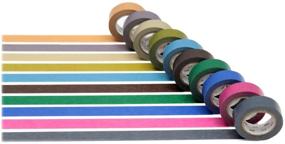 img 2 attached to 🎨 MT Washi Masking Tapes Set of 10, Cool Colors (SEO-Optimized MT10P004)