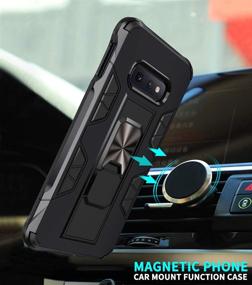 img 2 attached to 📱 Blue Military-Grade Shockproof Samsung Galaxy Note 8 Case with Kickstand, Magnetic Car Mount, and Heavy-Duty Armor for Ultimate Phone Protection