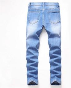 img 3 attached to 👖 Boys' Fashion Jeans: Trendy Black Skinny Stretch Straight Clothing