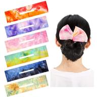 🎀 6-piece tie dye cloth hair bun maker set - magic clip twist hair bun maker, donut bun maker, flexible hair clips - french hairstyle twist bun accessories for women & girls hair decoration logo