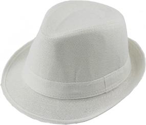 img 4 attached to 🎩 Stylish Solid Color Linen Fedoras for Trendy Boys' Hat Accessories