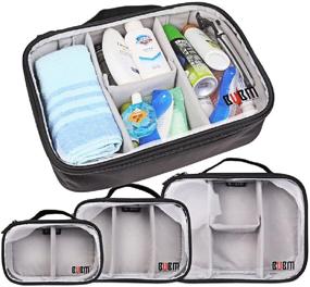 img 2 attached to BUBM 3pcs Multi-Functional Electronic Organizer: Ideal Travel Gadgets Bag for Cables, Flash Drive, Mouse, Power Bank & More - Clear