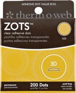 🔵 thermoweb zots clear memory adhesive 3d dots - 3 packs, 200 per pack logo