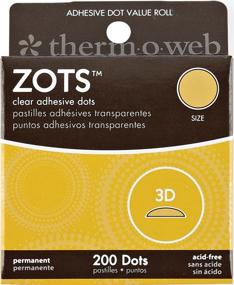 img 1 attached to 🔵 Thermoweb Zots Clear Memory Adhesive 3D Dots - 3 Packs, 200 Per Pack