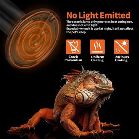 img 2 attached to 🔥 Lucky Herp 150W Ceramic Heat Emitter: Reptile Heat Bulbs for Amphibians, Chickens, Dogs, and Cats - 2-Pack