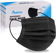 👍 modenna disposable face mask black 50pcs: high-quality protection for daily use logo