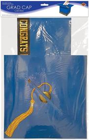 img 1 attached to Beistle Graduation Party Gift Card Box - Blue/Black/Gold, 8.5” x 8.5” - Enhanced SEO