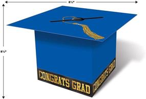 img 3 attached to Beistle Graduation Party Gift Card Box - Blue/Black/Gold, 8.5” x 8.5” - Enhanced SEO