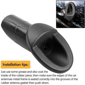 img 2 attached to 🔘 Sienna 2011-2014 Black Rubber Antenna Grommet: Enhanced Base Ornament with Seal Cover by Newace