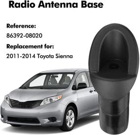 img 3 attached to 🔘 Sienna 2011-2014 Black Rubber Antenna Grommet: Enhanced Base Ornament with Seal Cover by Newace
