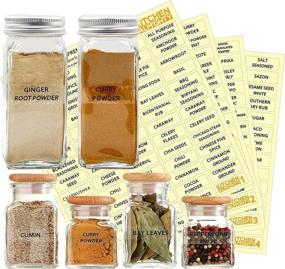 img 4 attached to 🌶️ Enhance Your Spice Organization with Kitchen Almighty 271 Spice Labels: 242 Spice/Herb Names + 29 Blank Labels, Thicker Labels & Backing Paper, Alphabetized Spice Label System Clear Round Corner PET Stickers & Black Letters (Black)