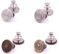 👖 revolutionize your jeans fit with willikiva 4pcs instant buttons - no sew metal buttons for easy waist adjustment and perfect comfort (z015) logo