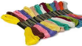 img 1 attached to 🌈 125 Skeins Bulk Rainbow Embroidery Floss Set - Variegated Colors for Friendship Bracelets, Cross Stitch, and Crafts - Includes Free Scissors and Needles