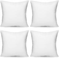 🛏️ acanva throw pillow inserts for bed couch sofa, soft polyester filling for decorative cushion square sham form, 22x22 4 pack, white - improved seo logo