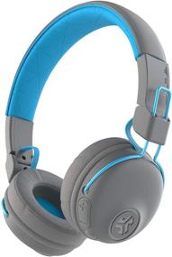 img 4 attached to Изучите более 30 часов беспроводной игры с JLab Studio Bluetooth наушниками On-Ear - звук EQ3, облако пены, и многое другое в сером/синем цвете.