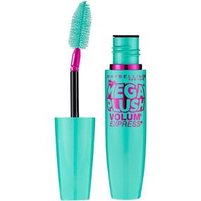 img 4 attached to 💯 Маскара-вушитель объема Maybelline New York Volume Express Mega Plush - Моющаяся, Очень Черная, 0.3 жидкой унции