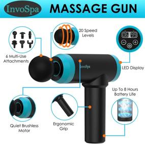 img 3 attached to 🏋️ Sports Massager Gun - Deep Tissue Percussion Handheld Muscle Massage for Athletes - Portable Electric Back Massager for Recovery & Pain Relief - Percussive Body Massager Drill - Gift for Sore Muscles