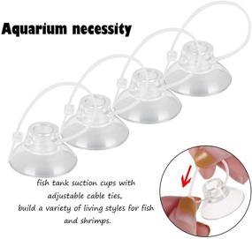 img 1 attached to Enhance Your Aquarium Setup with Boao 16-Piece Fish Tank Suction Cups - Adjustable Cable Ties for Moss, Shrimp Nest, and Dodging Nest Binding