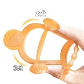 img 1 attached to 👶 HEORSHE Baby Teething Toys - never drop from hand! Silicone Molars Adjustable Wristband Chew Toys for Babies 0-6 6-12 Months. Ideal Teethers for Infants and Toddlers aged 3-12 Months.