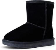 👢 vepose winter snow boots: stylish cow suede leather warm booties for kids logo