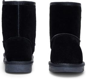 img 2 attached to 👢 Vepose Winter Snow Boots: Stylish Cow Suede Leather Warm Booties for Kids