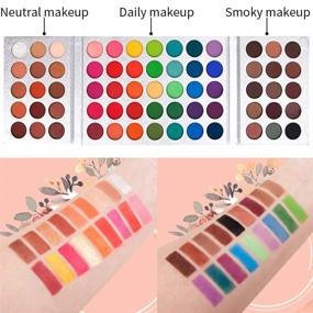 img 3 attached to 🌈 MOMSON Colorful Eyeshadow Makeup Palette – 65 Colors: High Pigmented Matte, Shimmer, and Glitter Eyeshadow Palette for Stunning Smoky and Natural Makeup (SILVER)