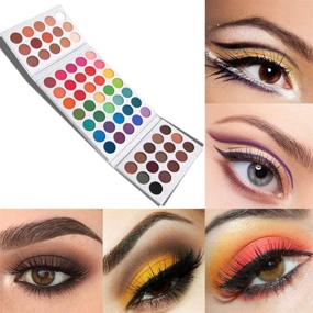 img 2 attached to 🌈 MOMSON Colorful Eyeshadow Makeup Palette – 65 Colors: High Pigmented Matte, Shimmer, and Glitter Eyeshadow Palette for Stunning Smoky and Natural Makeup (SILVER)