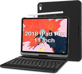 img 4 attached to 📱 ProCase iPad Pro 11 Keyboard Case 2018 [Old Model] with Apple Pencil Charging Support, 360° Rotation Swivel Cover Case & Wireless Keyboard for Apple iPad Pro 11 Inch 2018 Release - Black