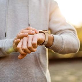 img 2 attached to Stylish Stainless Steel Slim Bands for Fitbit Charge 4 / Charge 3 - Rose Gold, Compatible for Men & Women with 4.7''-7.1'' Wrists