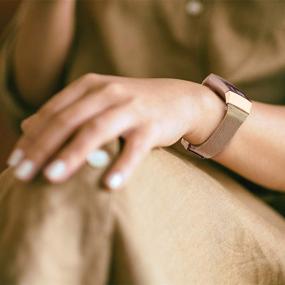 img 3 attached to Stylish Stainless Steel Slim Bands for Fitbit Charge 4 / Charge 3 - Rose Gold, Compatible for Men & Women with 4.7''-7.1'' Wrists