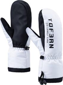 img 4 attached to 🧤 Stay Warm and Protected: Tofern Unisex Waterproof & Windproof Skiing Mittens for Cold Weather Outdoor Snowboarding