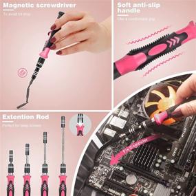 img 2 attached to 🔧 LOFIXO-92 Pink Screwdriver Kit: Perfect PC, Mac & Console Repair Tool Set for PlayStation 4, Laptop, iPhone, Xbox One, Nintendo Controller, Joycon, Watch, Camera & Eyeglass Maintenance