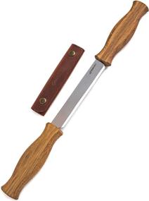 img 4 attached to 🪓 BeaverCraft Draw Knife DK1S-4,3&#34; Straight Shave Knife with Leather Sheath - Wood Carving Tools for Woodworking Hand Tool