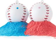 👶 exciting baby gender reveal baseballs - explosive set for boy or girl sex reveal party announcement (1 pink ball and 1 blue ball) logo