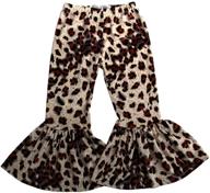 🐆 stylish qliyang girls leggings: leopard print bell bottoms flare pants logo