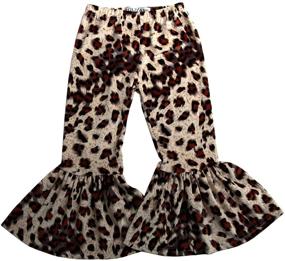 img 1 attached to 🐆 Stylish QLIyang Girls Leggings: Leopard Print Bell Bottoms Flare Pants