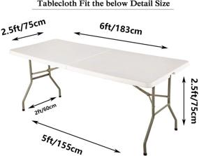 img 1 attached to Mds Rectangular Stretch Tablecloths Decorations Party Decorations & Supplies for Tablecovers