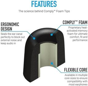 img 1 attached to 🎧 Накладки на уши из пены с памятью COMPLY Comfort T-500 (разноцветные, 3 пары) - Совместимы с наушниками KZ ZS10, ZST, ZSN, ZSX, ZS5, Moondrop Starfield, 64 Audio U-Series, CCA C12, FIIO FH7, F9 и другими