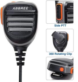 img 3 attached to 🎙️ ABBREE AR-780 Two Way Radio Rainproof Handheld Speaker Mic Microphone for Baofeng UV-5R BF-F8HP UV-5RX3 UV-5R+, UV-5X3, BF-888S, UV-9S, UV-5RTP Ham Radio - Upgrade of BF-S112, Remote Shoulder Mic