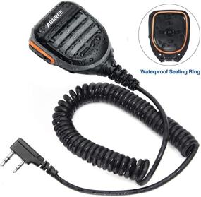 img 1 attached to 🎙️ ABBREE AR-780 Two Way Radio Rainproof Handheld Speaker Mic Microphone for Baofeng UV-5R BF-F8HP UV-5RX3 UV-5R+, UV-5X3, BF-888S, UV-9S, UV-5RTP Ham Radio - Upgrade of BF-S112, Remote Shoulder Mic