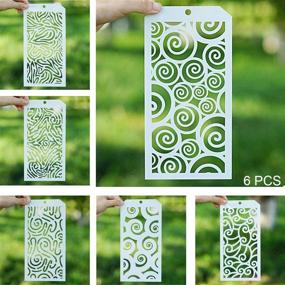 img 2 attached to 🎨 Create Stunning Scrapbooking Art and Wall Décor with DIY Decorative Stencil Template Set of 6 – Seamless Wave Design