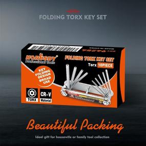 img 3 attached to 🔑 HORUSDY Folding Tamper-Proof Star Key Set: Enhanced Security Torx Key Set Sizes T-6 to T-30