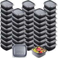 stackable meal prep containers with lids - 🍱 microwave, dishwasher & freezer safe (8.5 oz, pack of 50) логотип