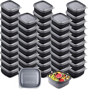 img 4 attached to Stackable Meal Prep Containers with Lids - 🍱 Microwave, Dishwasher & Freezer Safe (8.5 oz, Pack of 50)