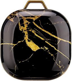 img 3 attached to GOLINK Marble Full Body Protection Hard PC Cover With Printing Designs Compatible With Samsung Galaxy Buds Live(2020)/Buds Pro (2021)/Buds 2(2021) Charging Case-Black/Gold Marble