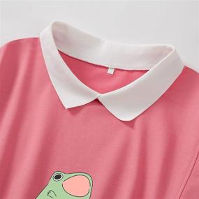 img 1 attached to 🐸 Fashionable and Comfy: KIEKIECOO Frog Swearshirt Graphic Aesthetic Oversize Clothes Cotton Pullover Feminino Hoodies with Pocket Kawaii