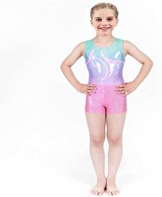 img 2 attached to Aosva Toddler Tumbling Athletic Gymnastics Girls' Clothing and Active
