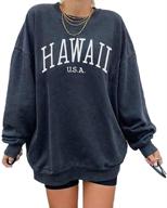 👚 stylish women's oversized sweatshirt: los angeles california crewneck casual loose pullover tops for a comfy and trendy look logo