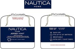 img 1 attached to Nautica Jersey Knit Collection Sheet Set - Supreme 🛏️ Softness, Moisture-Wicking & Wrinkle-Resistant Bedding for King Size Bed, Red