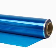 🔵 blue cellophane wrap 24"x100' - mylar sheet cellophane roll for craft baskets: great wrapping paper option logo